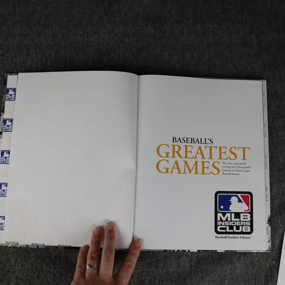 Baseball's Greatest Games Eric Enders MLB Insiders Club HC Baseball History 2010